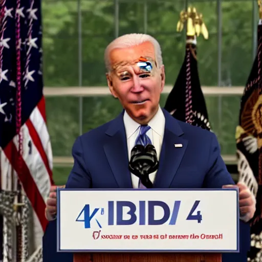 Image similar to joe biden on meth as seen in award winning animated pixar movie 4k octane render