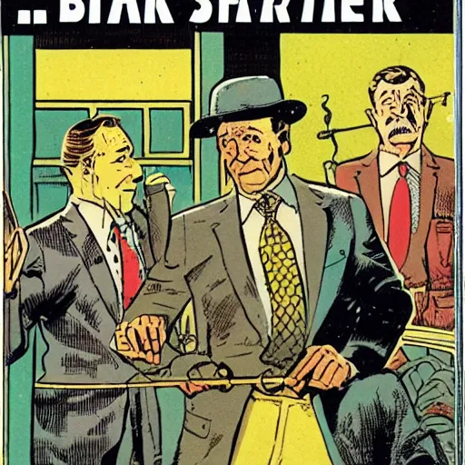 Image similar to A splah panel by Edgar P Jacobs for Blake and Mortimer