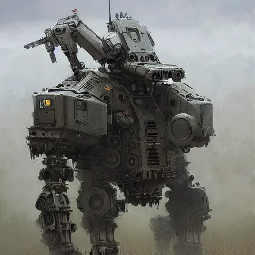 Image similar to mech art by jakub rozalski