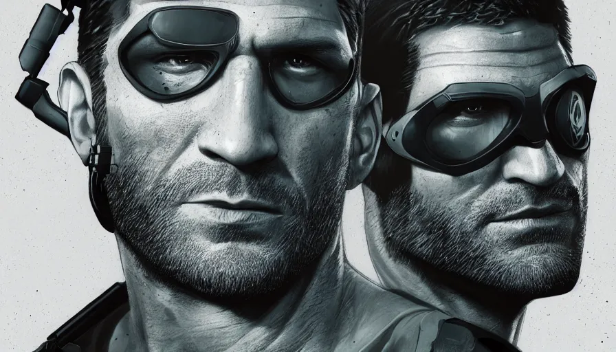 Image similar to jon bernthal is sam fisher from splinter cell, hyperdetailed, artstation, cgsociety, 8 k