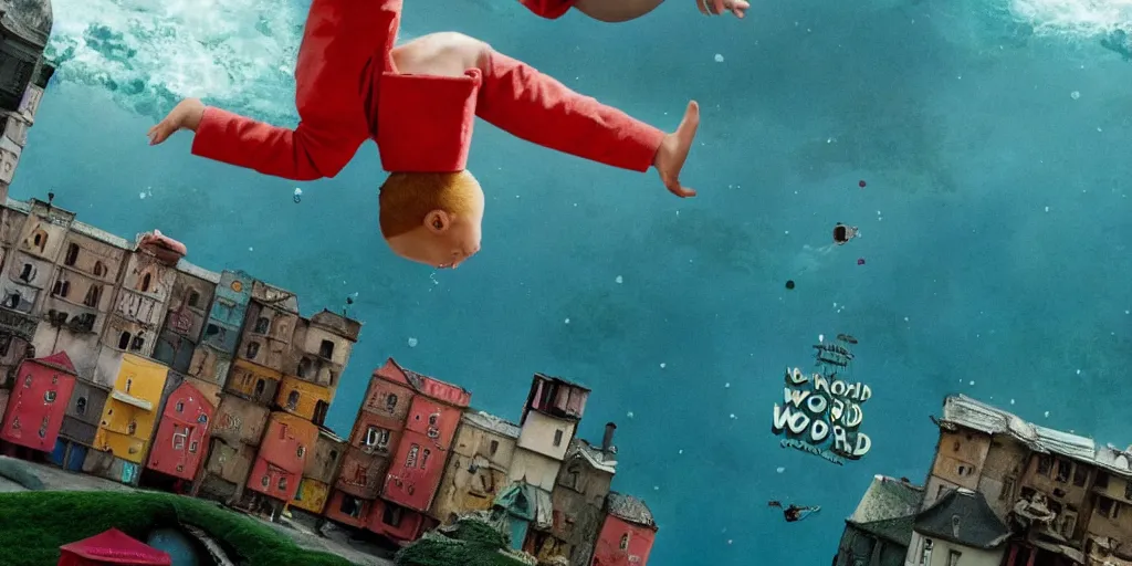 Image similar to a very high resolution image from a new movie, upside - down world, beautiful scenery, photorealistic, photography, directed by wes anderson