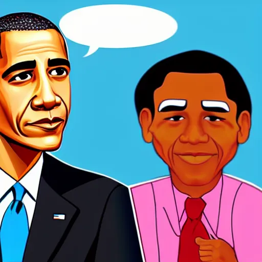 Prompt: barack obama, cartoon
