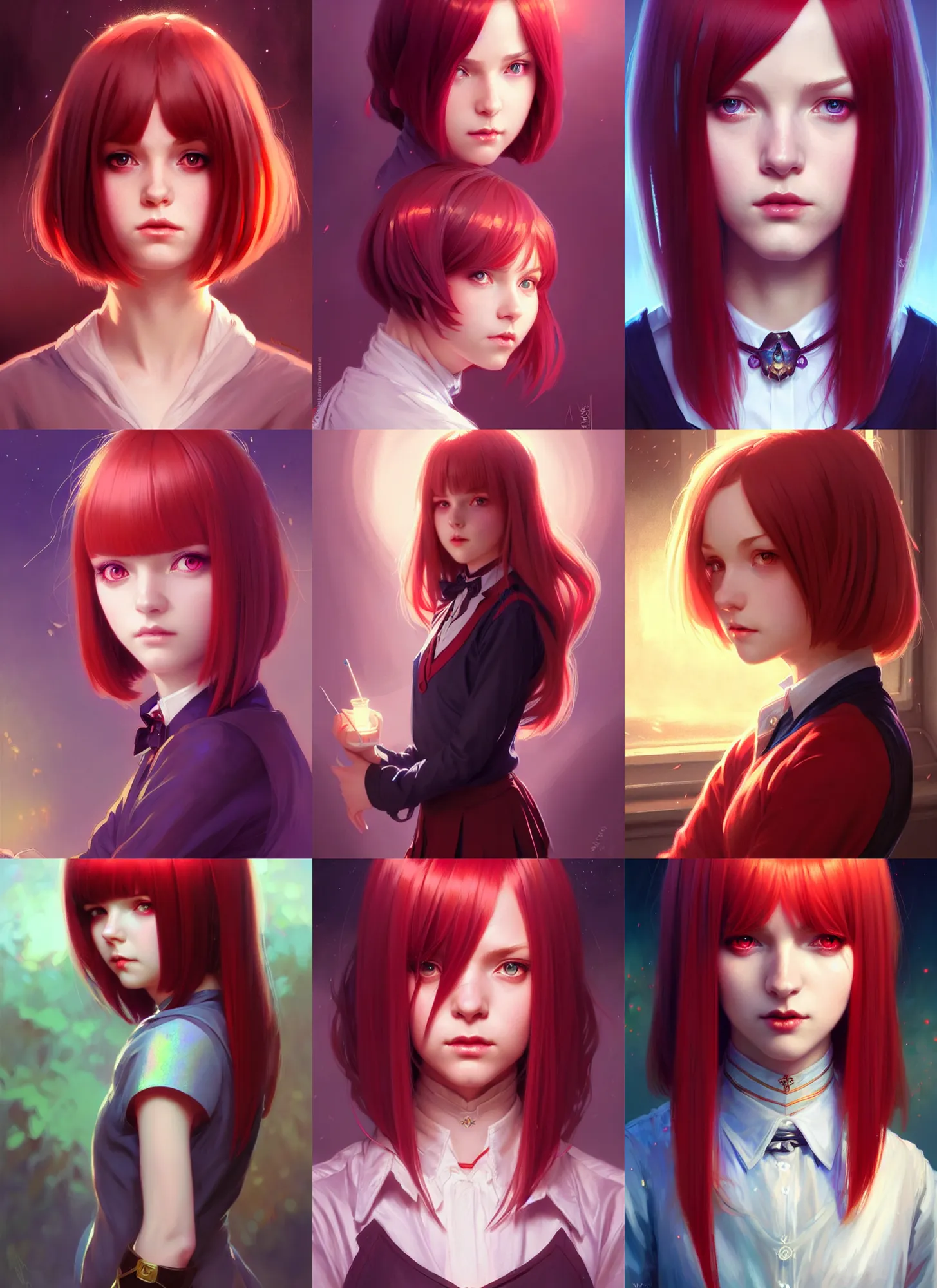 portrait cute female, magic school uniform, dnd | Stable Diffusion ...