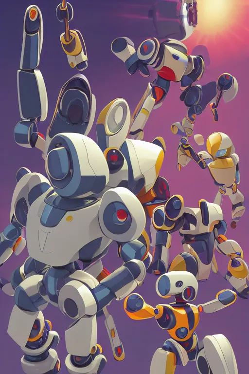 Image similar to metabots medabots medarotto medarot robot minimalist comics, behance hd by jesper ejsing, by rhads, makoto shinkai and lois van baarle, ilya kuvshinov, rossdraws global illumination ray tracing hdr radiating a glowing aura