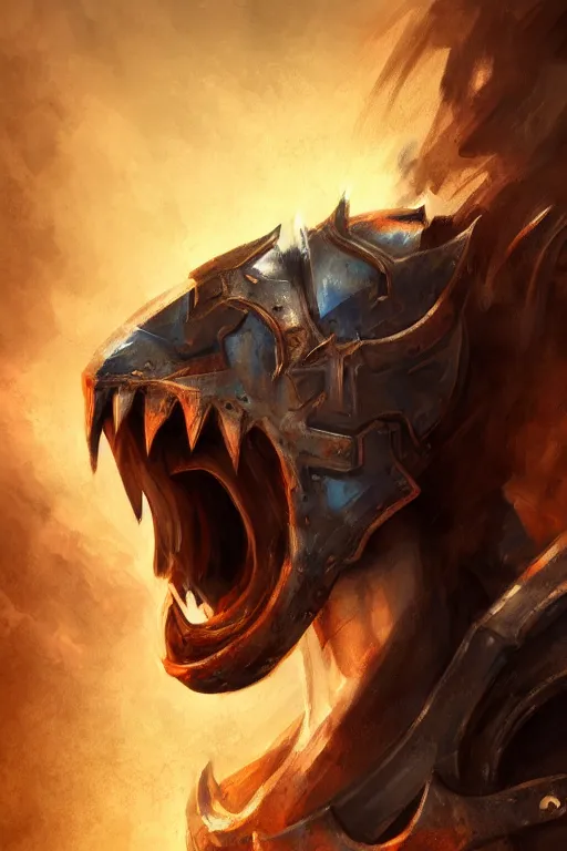 Prompt: half - length portrait of a human male paladin, screaming, emotions, dramatic. fantasy, digital painting, hd, detailed.
