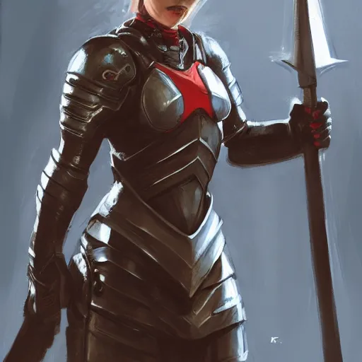 Image similar to gordon freeman as an attractive young smiling woman dressed as a knight, hd shot, digital portrait, beautiful, artstation, comic style, by artgerm, guy denning, jakub rozalski and charlie bowater