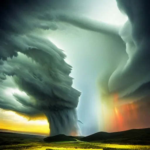 Image similar to amazing photo a tornado by marc adamus, digital art, beautiful dramatic lighting