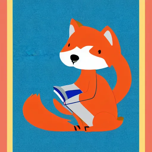 Prompt: child book digital illustration of a cute Anthropomorphic fox in a white lab coat, stunning, fluffy, high detail