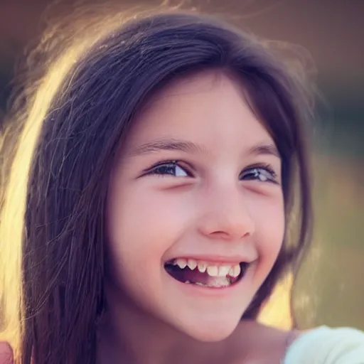 Prompt: beautiful childhood girlfriend smiling beautifully realistic