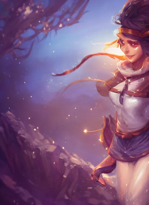 Prompt: taliyah, from league of legends, in shape, cosplay, exhibant au naturel, jungling, hyper detailed, digital art, trending in artstation, cinematic lighting, studio quality, smooth render, unreal engine 5 rendered, octane rendered, art style by klimt and nixeu and ian sprigger and wlop and krenz cushart