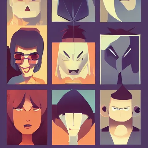 Image similar to face icon stylized minimalist regular show, loftis, cory behance hd by jesper ejsing, by rhads, makoto shinkai and lois van baarle, ilya kuvshinov, rossdraws global illumination