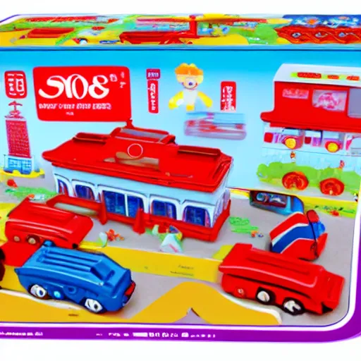 Prompt: tiananmen square massacre, Fisher Price toy set