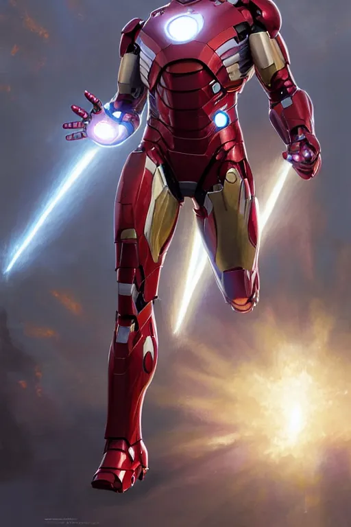 Image similar to ironman as an angel, anatomy, bathed in light, highly detailed, photorealistic, artstation, smooth, sharp focus, illustration, unreal engine 5, 8 k, art by artgerm and greg rutkowski and edgar maxence