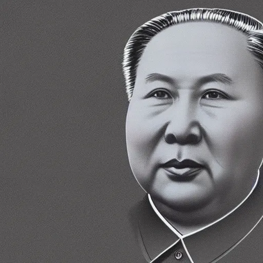 Prompt: chairman mao's dab pen concept art realistic