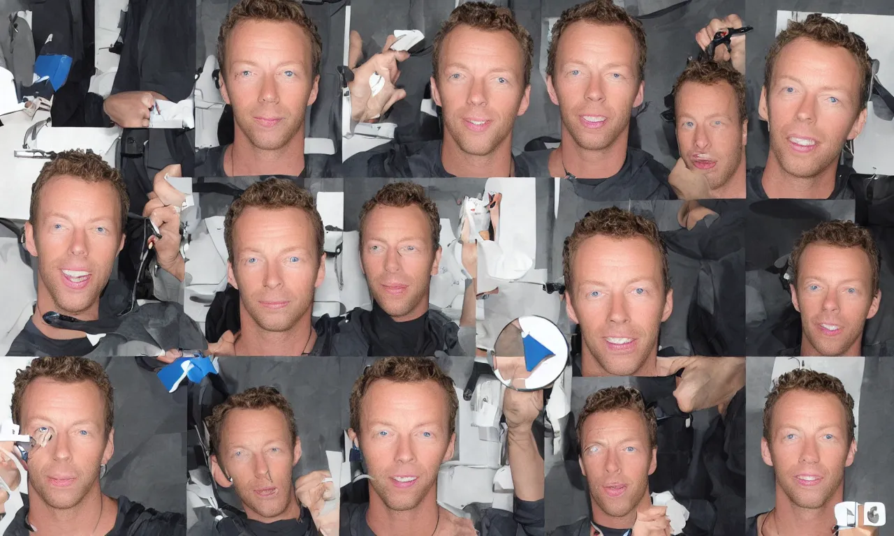 Image similar to chris martin transforms into a swingline stapler, animorphs