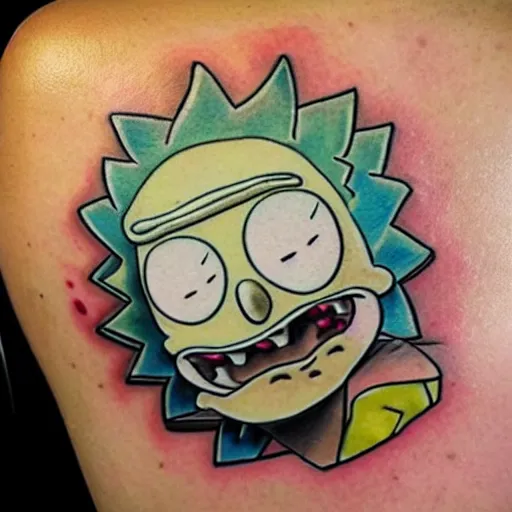 Rick and Morty tattoo  Tatuajes de dibujos animados Tatuajes Dibujos  animados