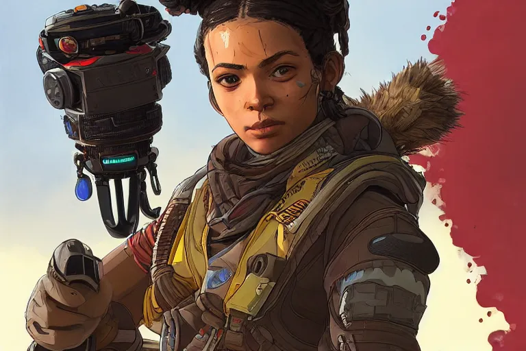 Image similar to portrait of an Apex Legends character By Emmanuel Lubezki