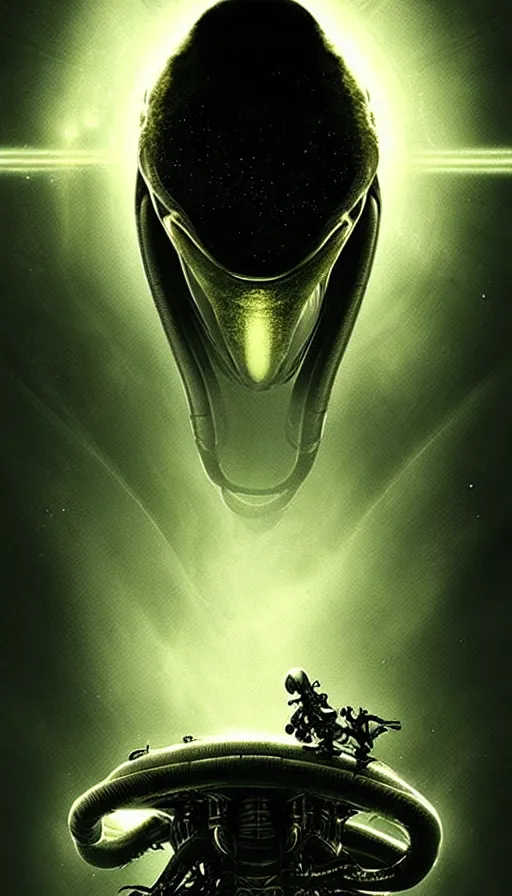 Image similar to exquisite alien poster art by weta studio, 8 k, denoised
