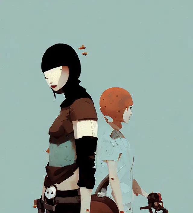 Image similar to a thief of subspace, naturel, art style by atey ghailan, greg rutkowski, greg tocchini, james gilleard, joe gb fenton, in kaethe butcher, dynamic lighting, gradient light blue, brown, blonde cream and white color in scheme, grunge aesthetic