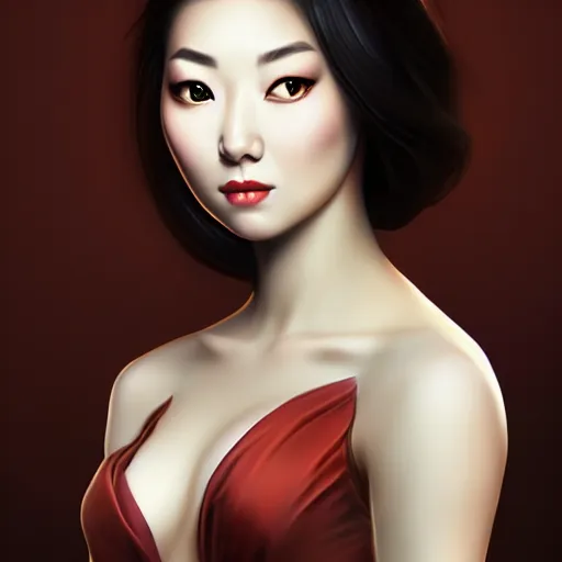 Image similar to beautiful women with oriental faces, character portrait, sharp, digital matte painting, by asher brown durand, trending on artstation