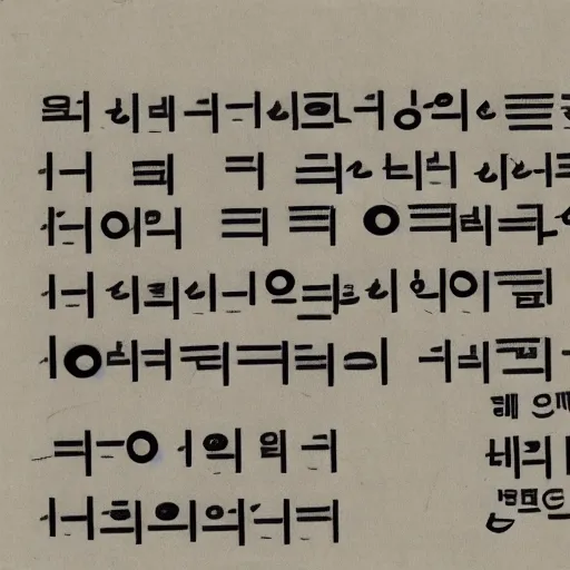 Image similar to poem written in futuristic hangul