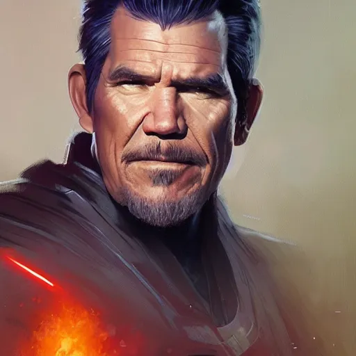 Image similar to A portrait of Josh Brolin, sith, star wars art, art by greg rutkowski, matte painting, trending on artstation