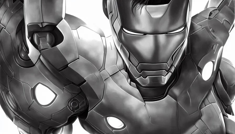 Prompt: digital painting of tom cruise in grey and white iron man suit, hyperdetailed, artstation, cgsociety, 8 k