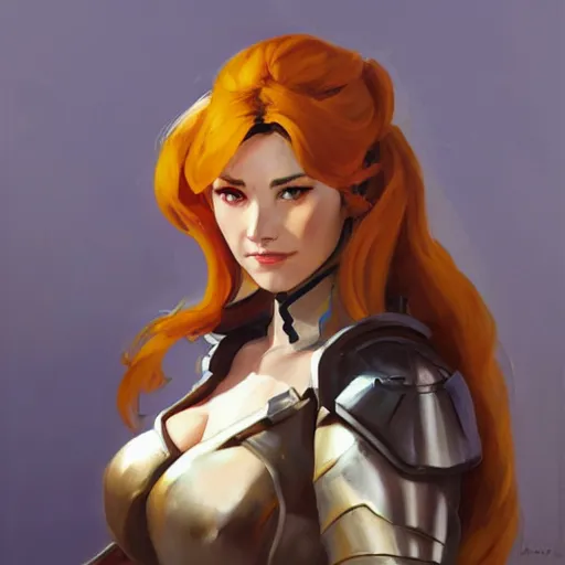 Image similar to greg manchess portrait painting of partially armored sallya from fire emblem as overwatch character, medium shot, asymmetrical, profile picture, organic painting, sunny day, matte painting, bold shapes, hard edges, street art, trending on artstation, by huang guangjian and gil elvgren and sachin teng