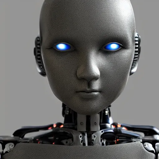 Prompt: biometric humanoid robot, intricate detail, cyber and mechanical