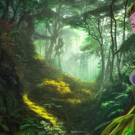 Image similar to life in the forest, vivid colors, realistic photo, environmental lighting, award - winning masterpiece photograph, cinematic view, studio ghibli, artgerm, high detail