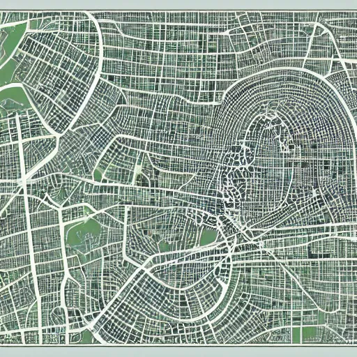 Prompt: very detailed and intricate grotosque jakarta map - by fullermap