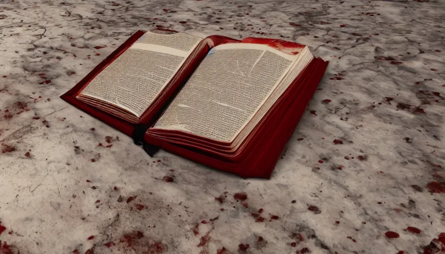 Image similar to old red dusty closed book covered by cobwebs on a dusty marble floor, hyperdetailed, artstation, cgsociety, 8 k