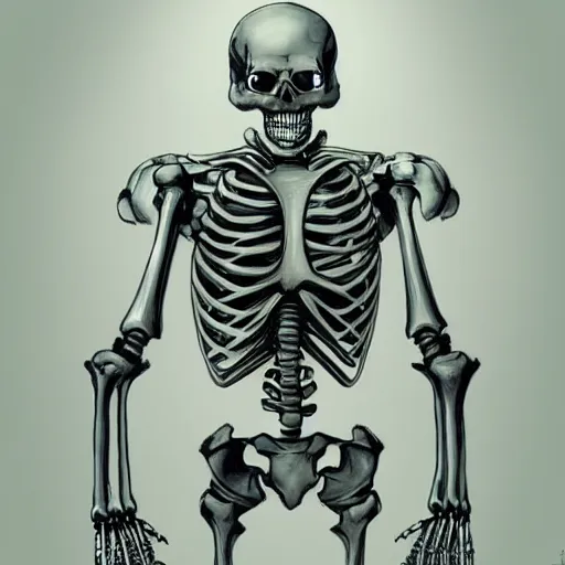 Image similar to cybork skeleton concept art highly detailed