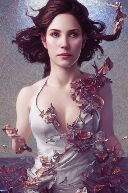 Image similar to portrait painting of woman in business suit dancing, ultra realistic, concept art, full body, intricate details, highly detailed, photorealistic, octane render, 8 k, unreal engine. art by artgerm and greg rutkowski and charlie bowater and magali villeneuve and alphonse mucha