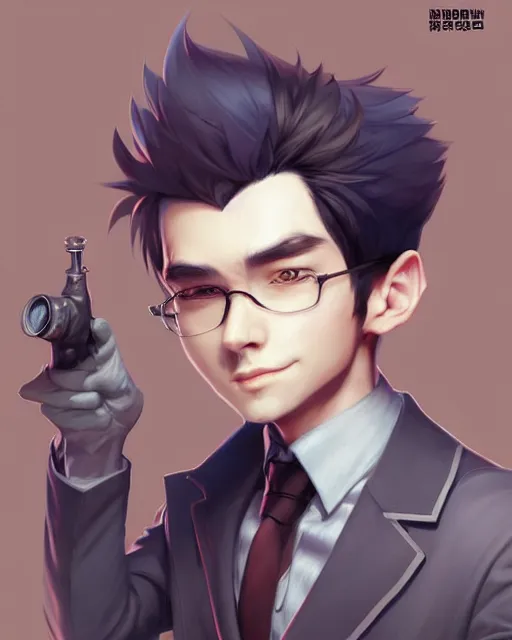 Prompt: character concept art of a cute male anthropomorphic furry detective | | adorable, key visual, realistic shaded perfect face, tufted softly, fine details by stanley artgerm lau, wlop, rossdraws, james jean, andrei riabovitchev, marc simonetti, and sakimichan, trending on weasyl