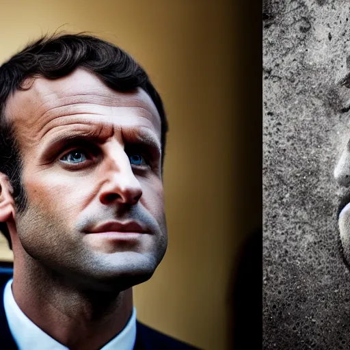 Image similar to closeup portrait of emmanuel macron in game of thrones, photography, cinematic light, sharp, detailed face, magazine, press, television, steve mccurry, david lazar, canon, nikon, focus