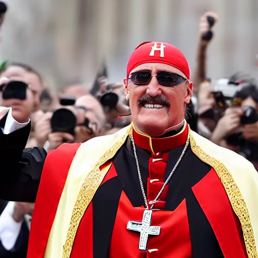 Image similar to Hulk Hogan elected as the new Pope