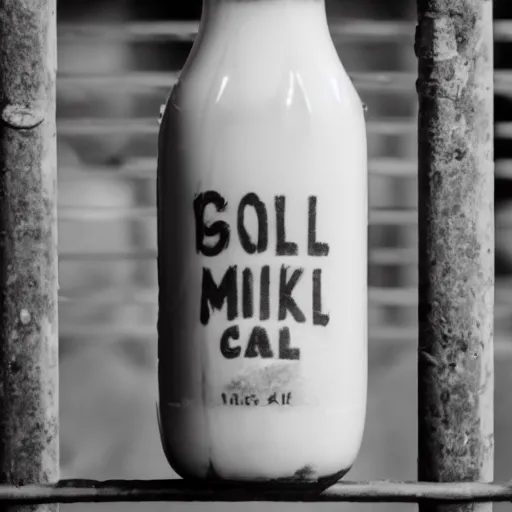 Image similar to bottle of milk inside a jail