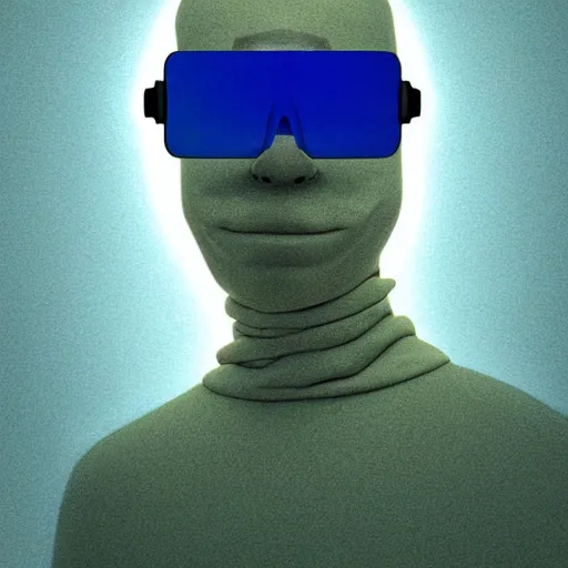 Prompt: realistic digital art Invisible man wearing futuristic Inuit glasses. By Moebius and Beeple,on 16K, Pentax 67, Kodak Portra 400 in style of Hiromasa Ogura Ghost in the Shell, the golden ratio, infrared ambient light