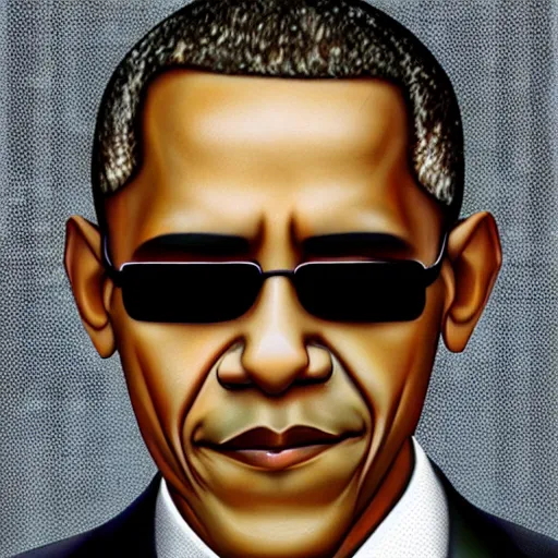 Prompt: obama in matrix style photorealistic