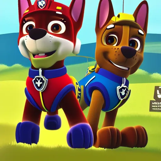 Prompt: paw patrol as humans, furry, photorealistic, cinematic, 3 5 mm