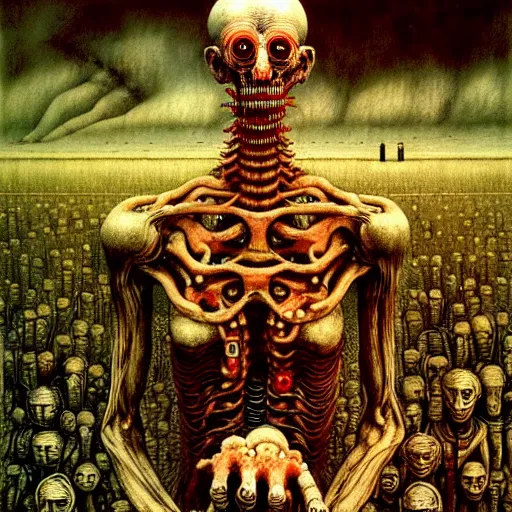 Image similar to fourth industrial revolution by otto dix, junji ito, hr ginger, jan svankmeyer, beksinski, claymation, hyperrealistic, aesthetic, masterpiece