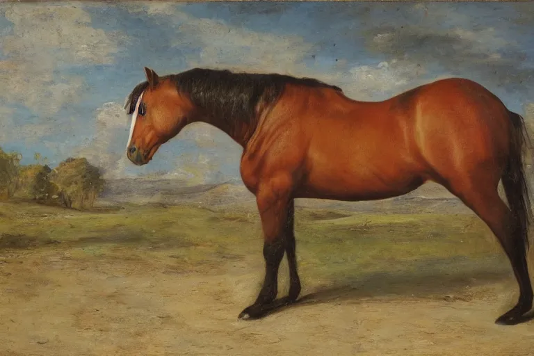 Image similar to horse sitting on a horse, arstation