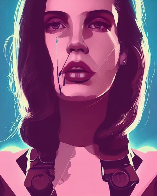 Prompt: portrait of lana del rey as a cyborg. intricate abstract. key art. intricate artwork. by tooth wu, wlop, beeple, dan mumford. 8 k octane render, trending on artstation, greg rutkowski very coherent symmetrical artwork. cinematic, hyperrealism, very detailed, iridescent accents
