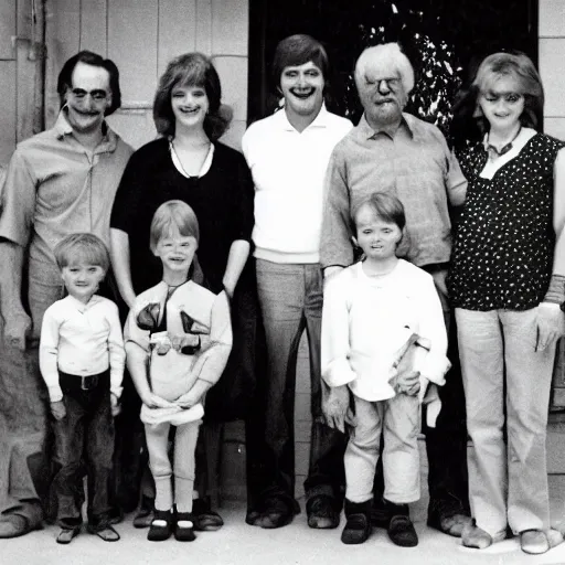 Prompt: family photo, 1 9 8 4