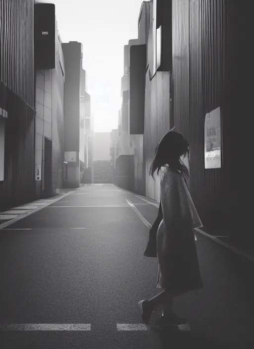 Prompt: headless girl standing in the middle of the tokyo street, photorealistic, canon r 3, symmetry, octane render, unreal engine, dramatic lights