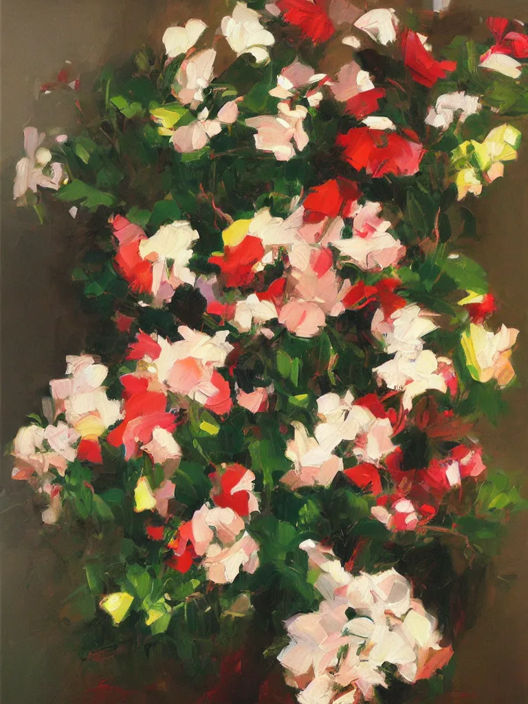 Image similar to gorgeousflowers by Ben aronson, oil on canvas