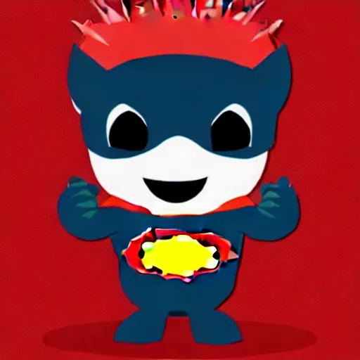 Image similar to an adorable superhero porcupine