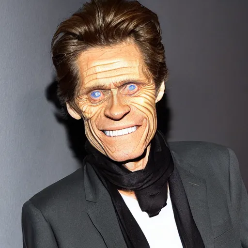 Prompt: photo of willem dafoe as a cake