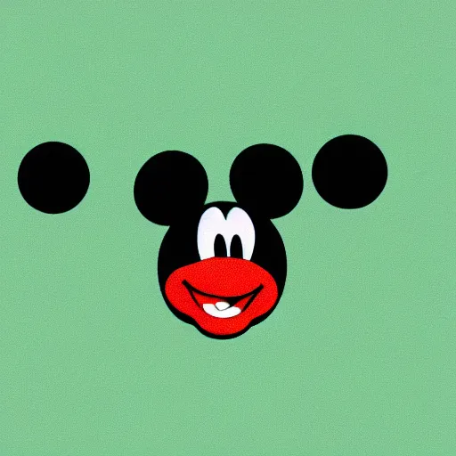 Image similar to silhouette of mickey mouse on a green background, 8 k